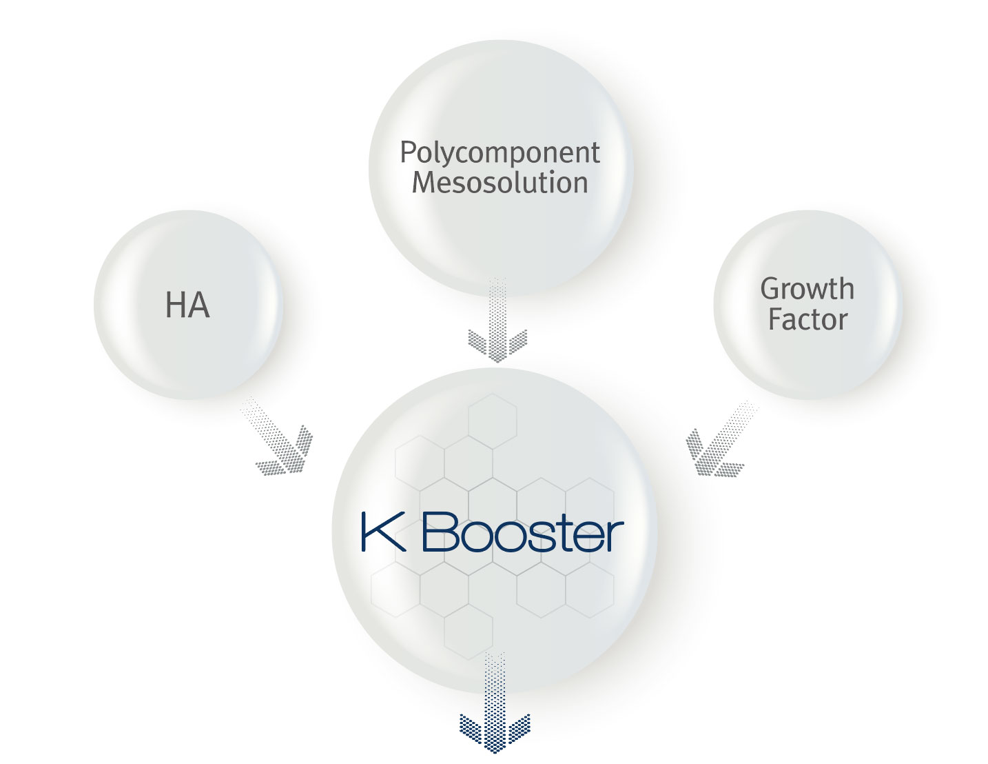 Polycomponent Mesosolution + HA + Growth Factor = K Booster